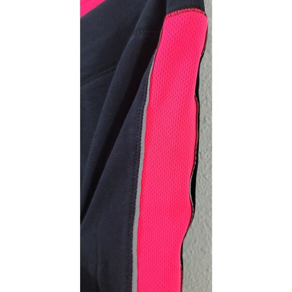Catherines Black Pink Flat Front Pull On Sweat Pants 14W 16W Plus Lightweight - Picture 6 of 6